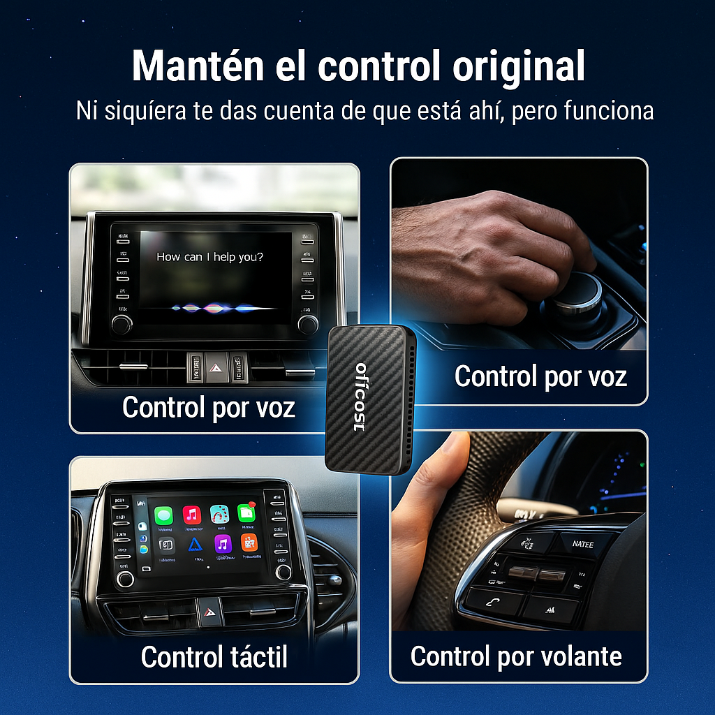 Dispositivo para coche Auto inalámbrica Play2Video Pro YouTube Netflix Prime Video mejorada 2025