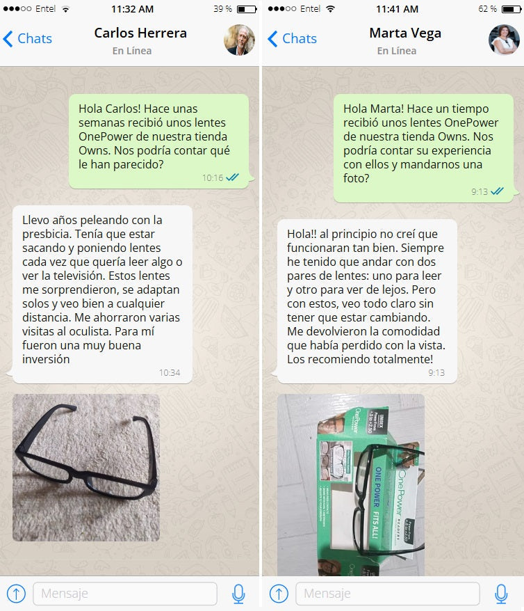 ¡clientes felices!