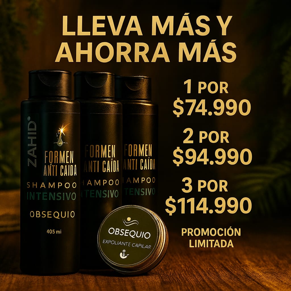 ZAHID- ANTI CAIDA MINOXIDIL 7% FORMEN + GRATIS (EXFOLIANTE CAPILAR)