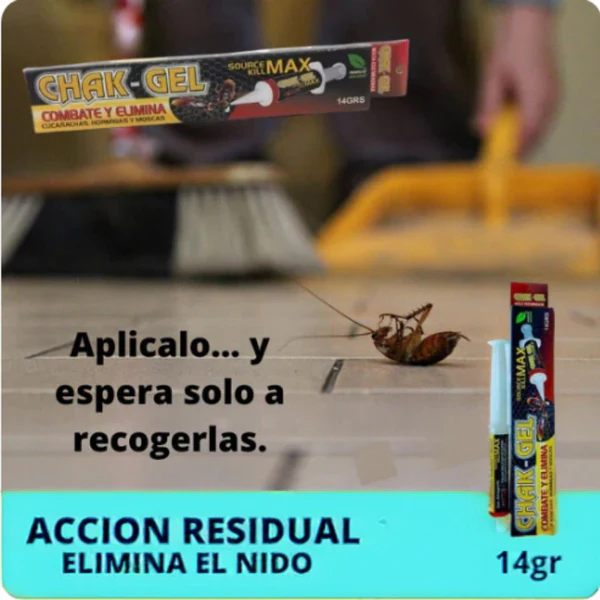 CHAK-GEL® DÍLE ADIÓS A LAS CUCARACHAS PARA SIEMPRE!