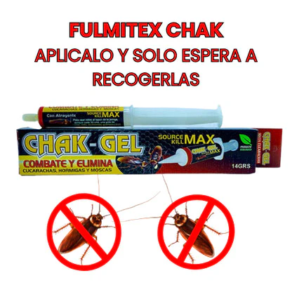 CHAK-GEL® DÍLE ADIÓS A LAS CUCARACHAS PARA SIEMPRE!