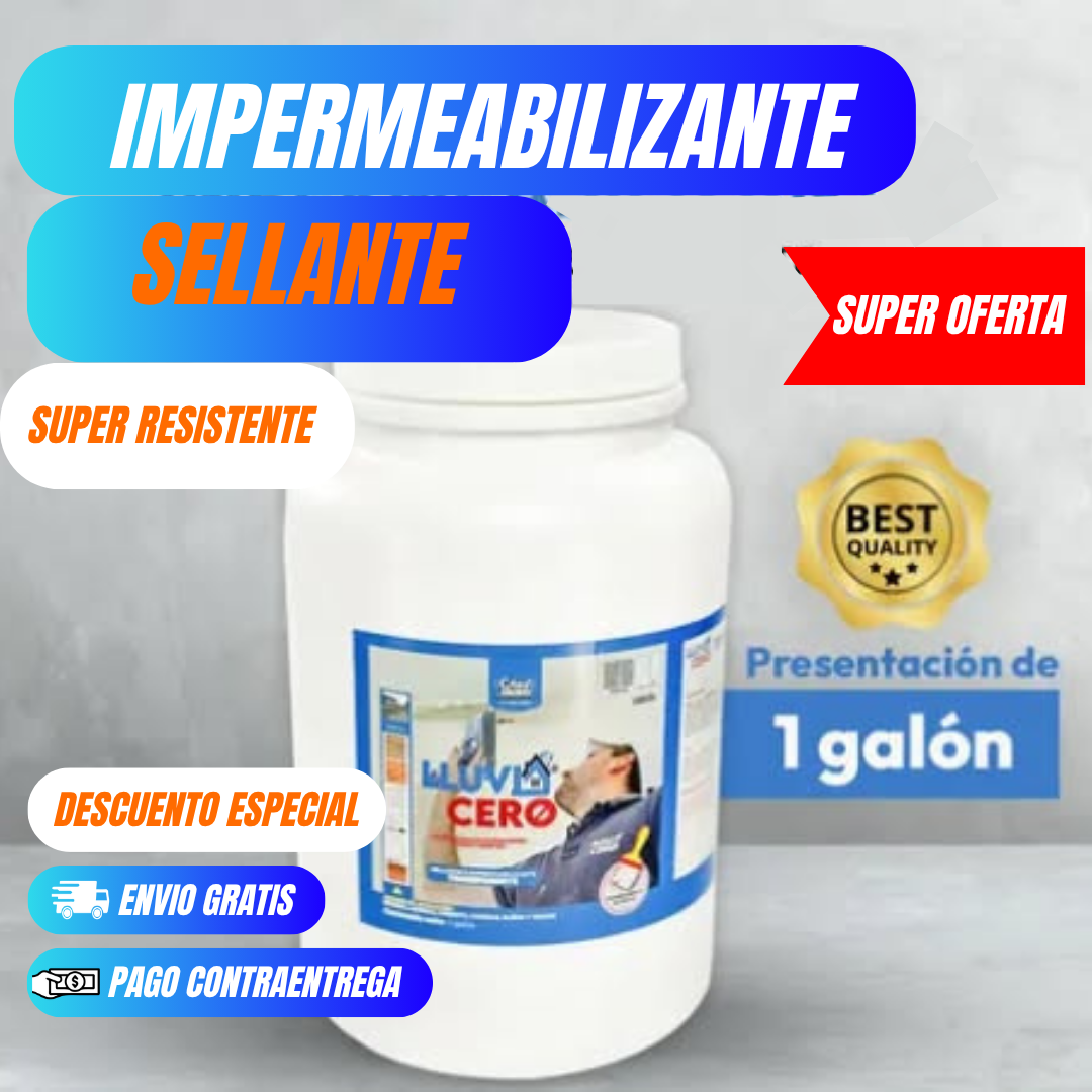 2x1 Lluvia cero ® Sellador impermeabilizante