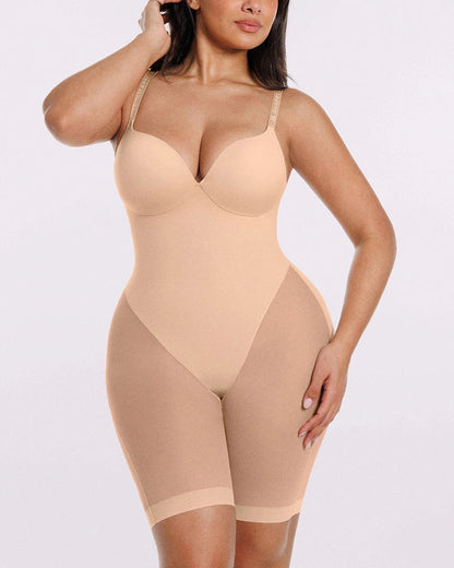 Traje de malla liso™ con espalda baja y muslo medio (50% Dto Regalo para Mamá)