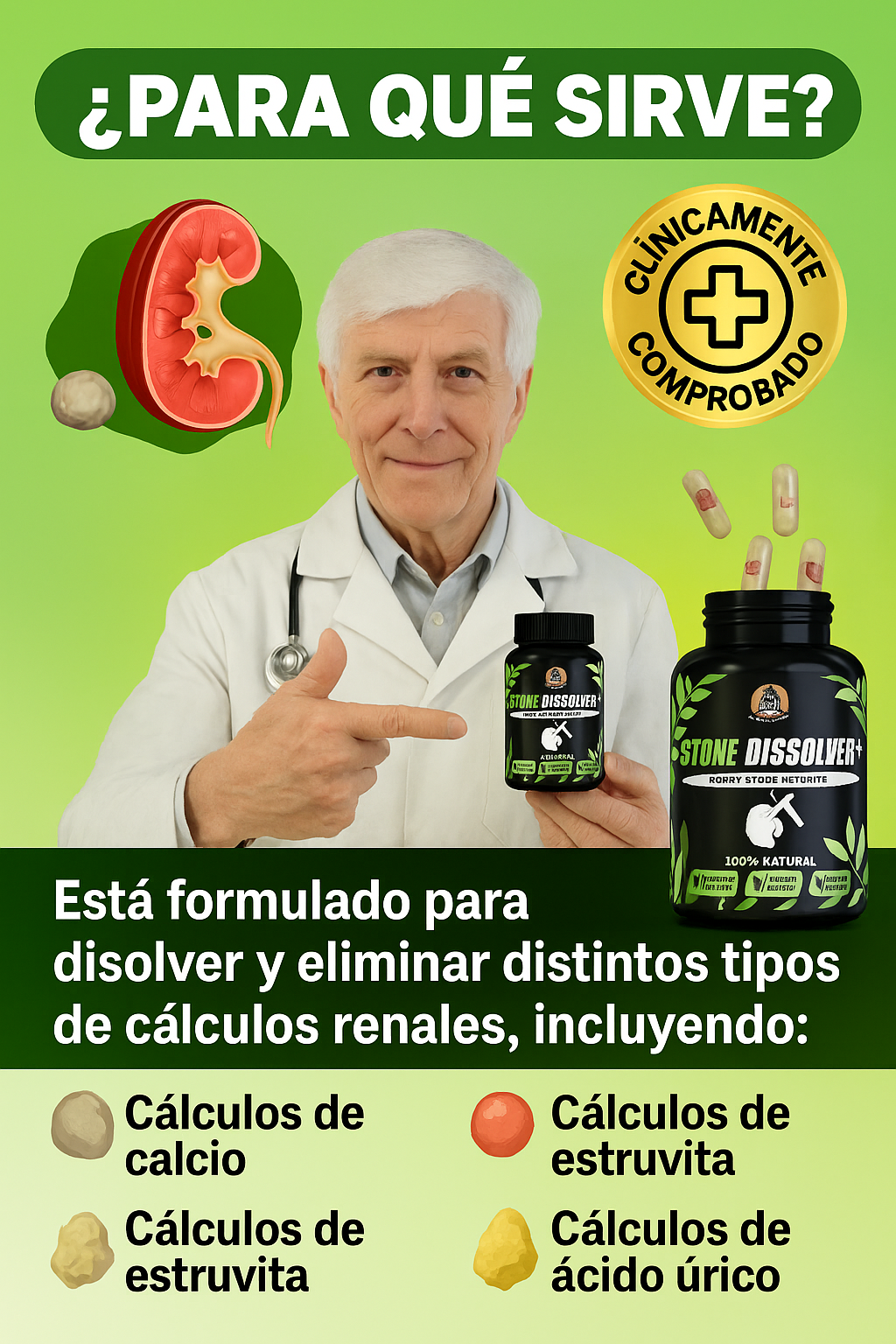 STONE DISSOLVER PLUS ® - SOLUCION NATURAL CONTRA LOS CALCULOS