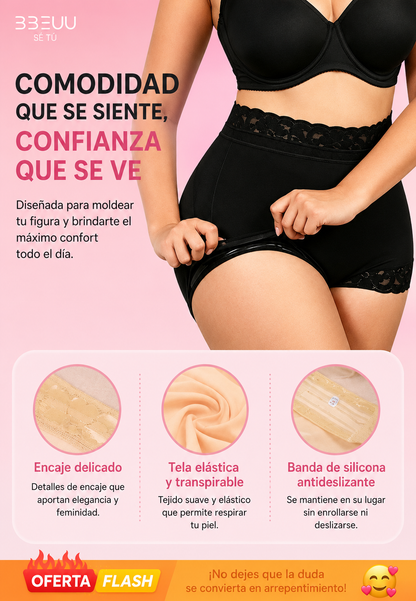 Braguitas moldeadoras de talle alto para mujer | Antideslizantes, control de abdomen y efecto levantamiento de glúteos | Sin costuras, para uso diario