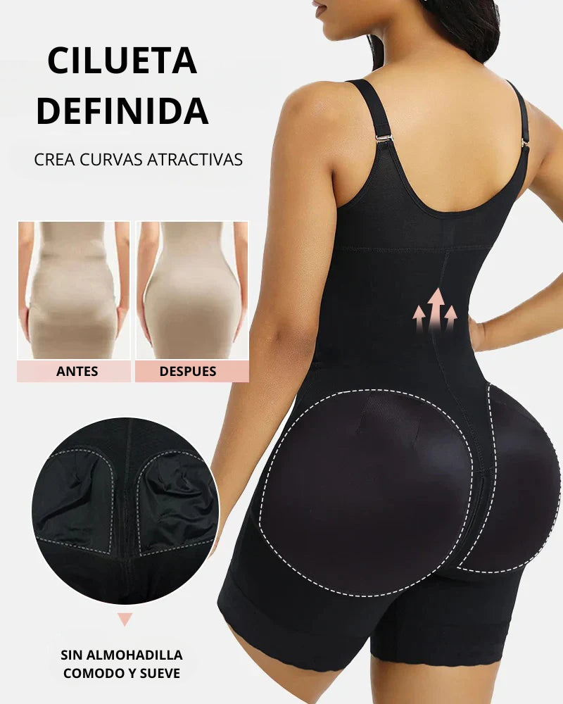 Modelador de Levantamiento de Glúteos para Control de Abdomen con cremallera en la entrepierna Fajas Colombianas