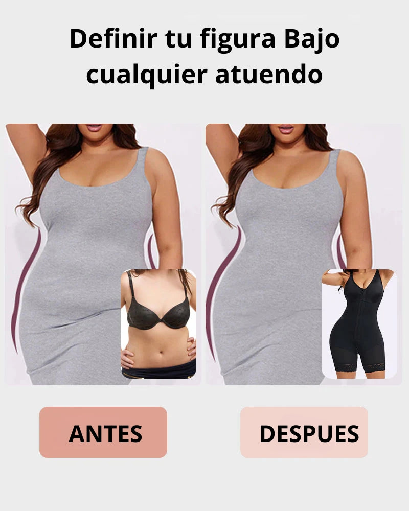 Modelador de Levantamiento de Glúteos para Control de Abdomen con cremallera en la entrepierna Fajas Colombianas