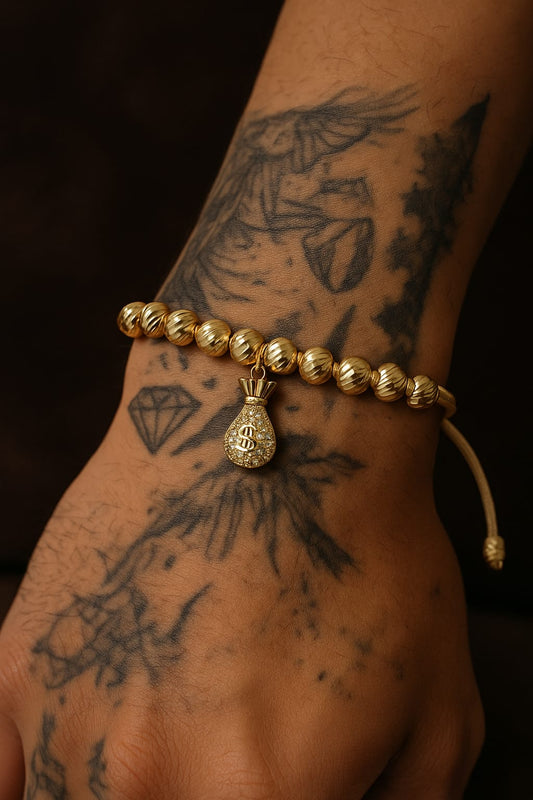 PULSERA ITALIANA DE LA ABUNDANCIA- ORO LAMINADO 18K