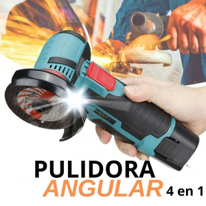 PULIDORA INHALAMBRICA 4 EN 1 - ANGULAR ESMERIL CORTADOR - KIT COMPLETO CON 2 BATERÍAS DE REGALO