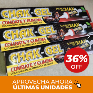 CHAK-GEL®  DÍLE ADIÓS A LAS CUCARACHAS PARA SIEMPRE!