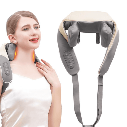 MASAJEADOR CERVICAL PRO-ALIVIO™  (Recargable + Calor Relajante)